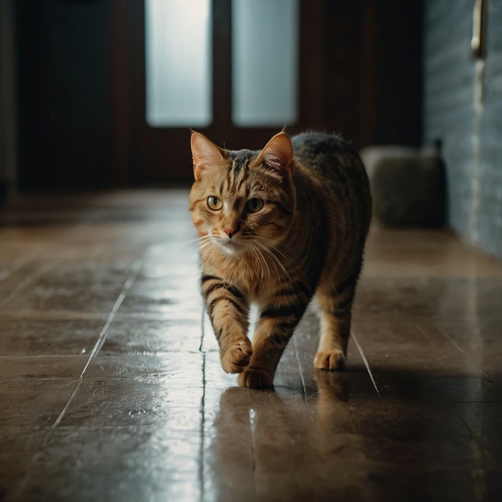 Cat showing limping or mobility issues, movement-related signs your cat is sick
