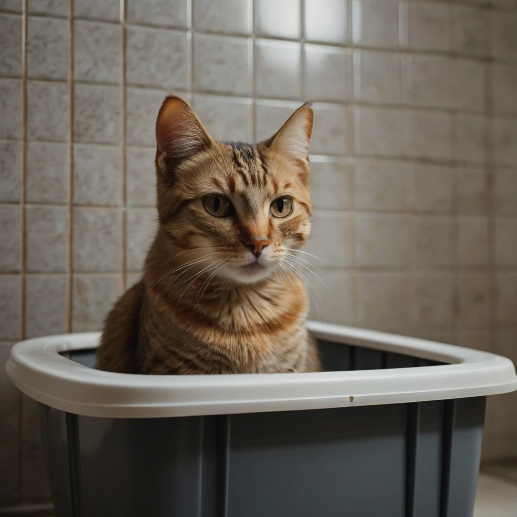 Cat showing unusual litter box behavior, urgent signs your cat is sick