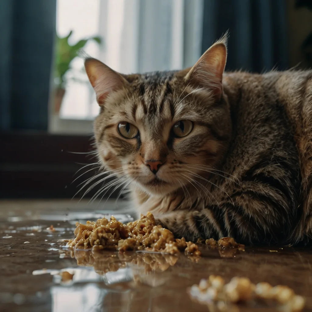Cat vomiting or having diarrhea, physical signs your cat is sick