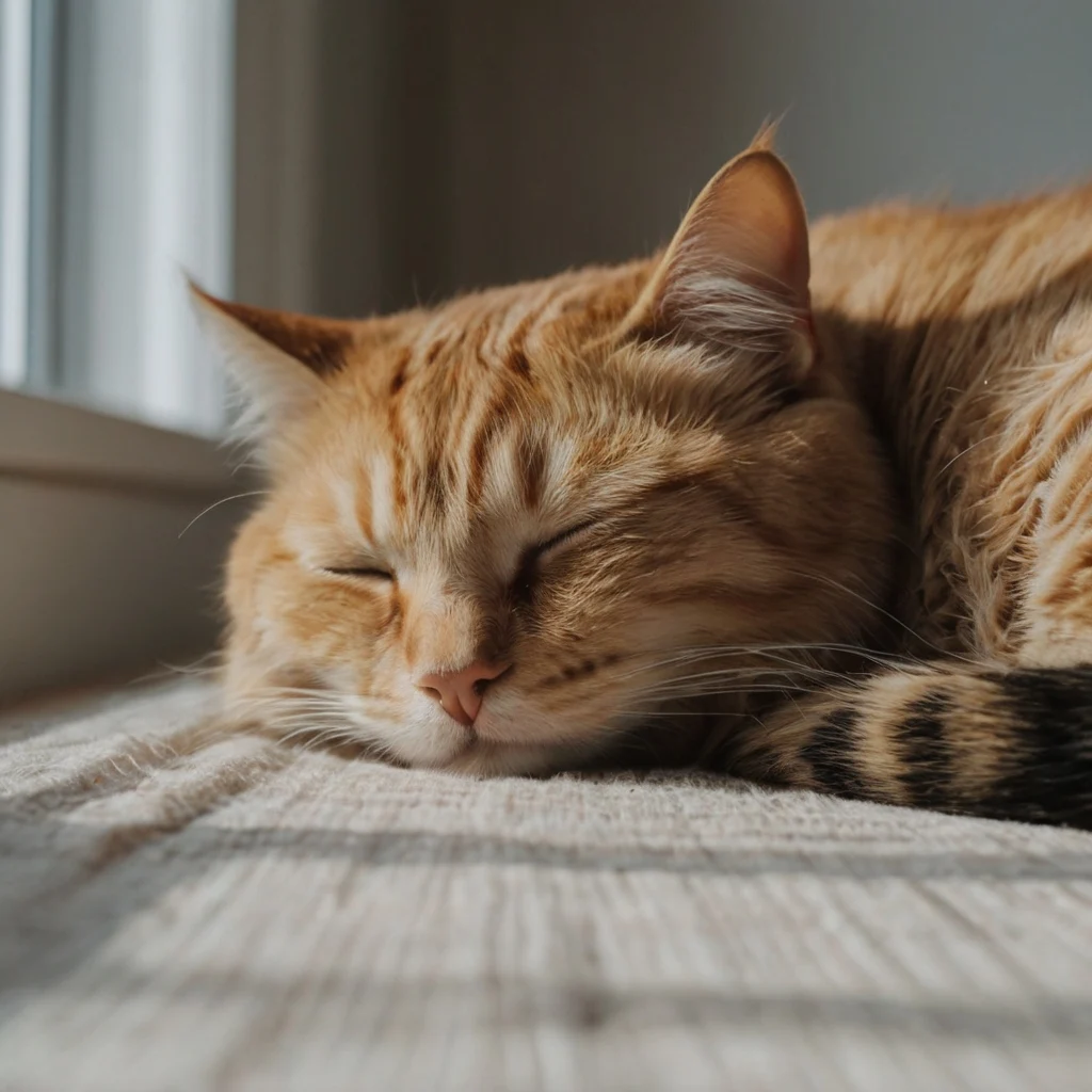 Cat with low energy and lethargy, common signs your cat is sick