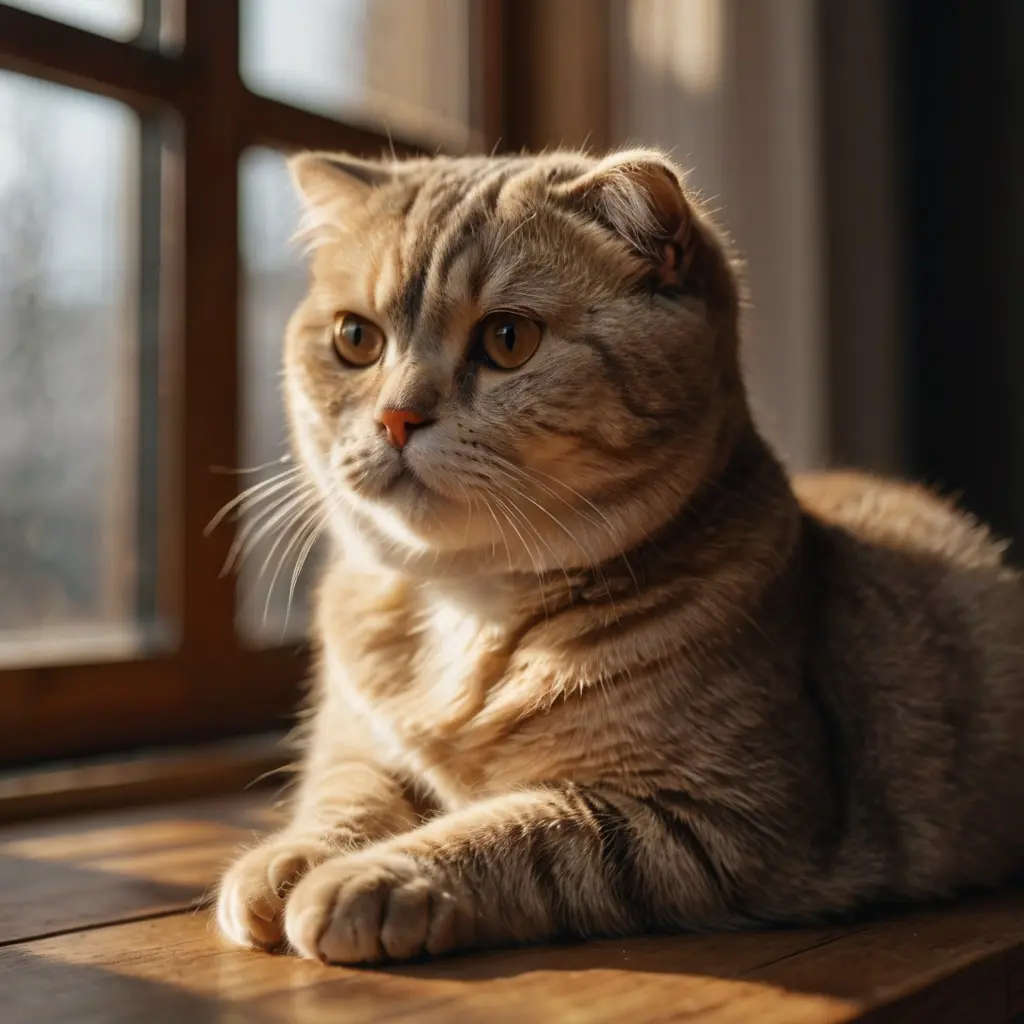 Asked AI to Create Cats - Realistic Scottish Fold Cat Image
