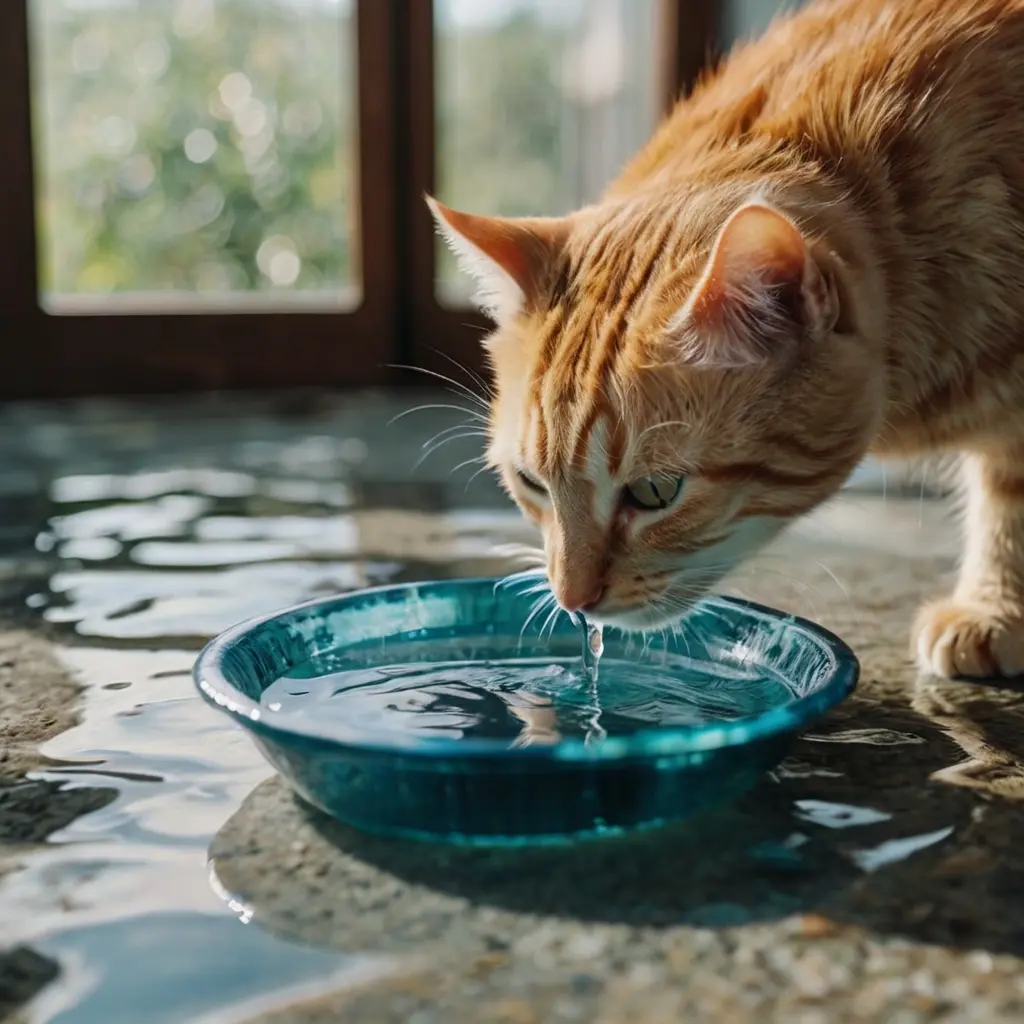Fresh water and clean bowls as essential daily habits for cat lovers.