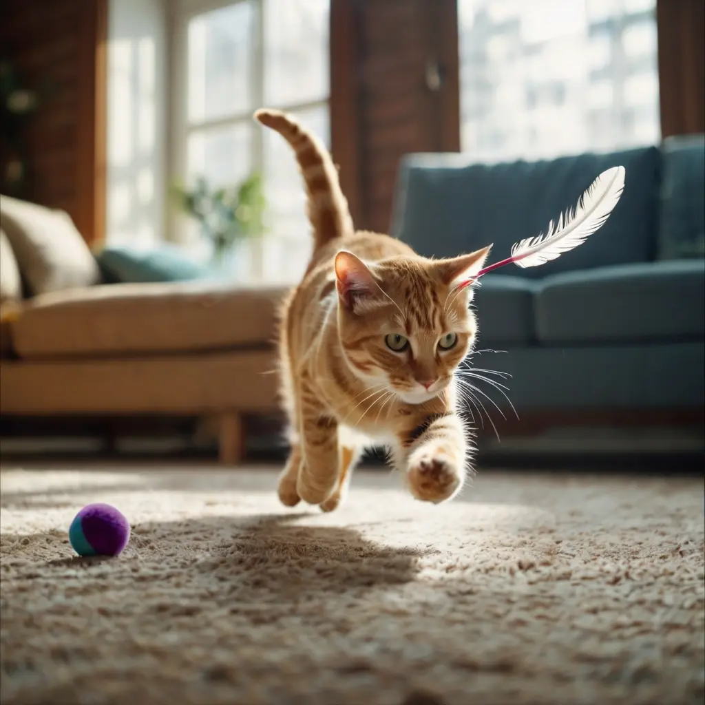 Interactive play sessions with toys as stimulating habits for cat lovers.