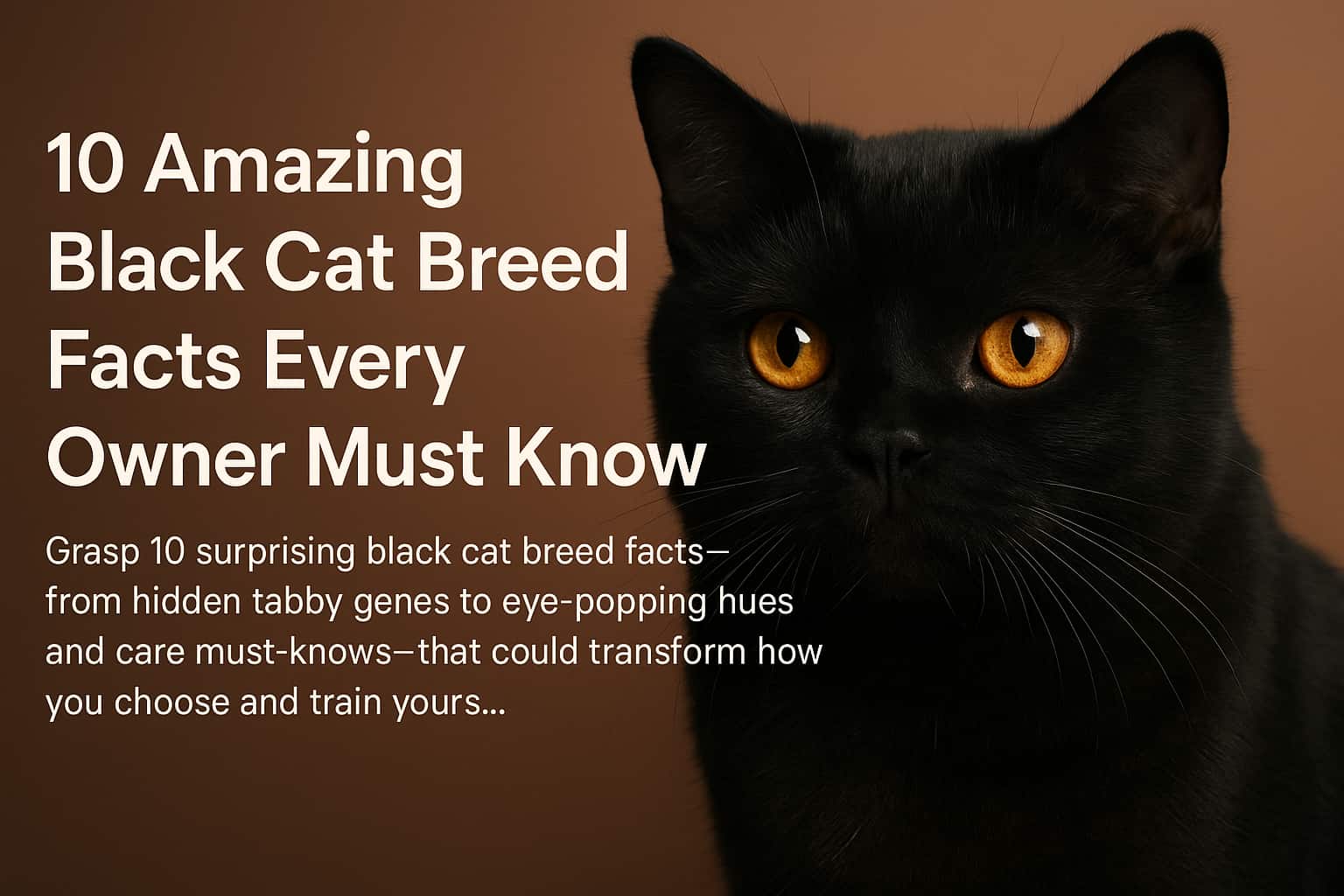 10 Amazing Black Cat Breed Facts Every Owner Must Know